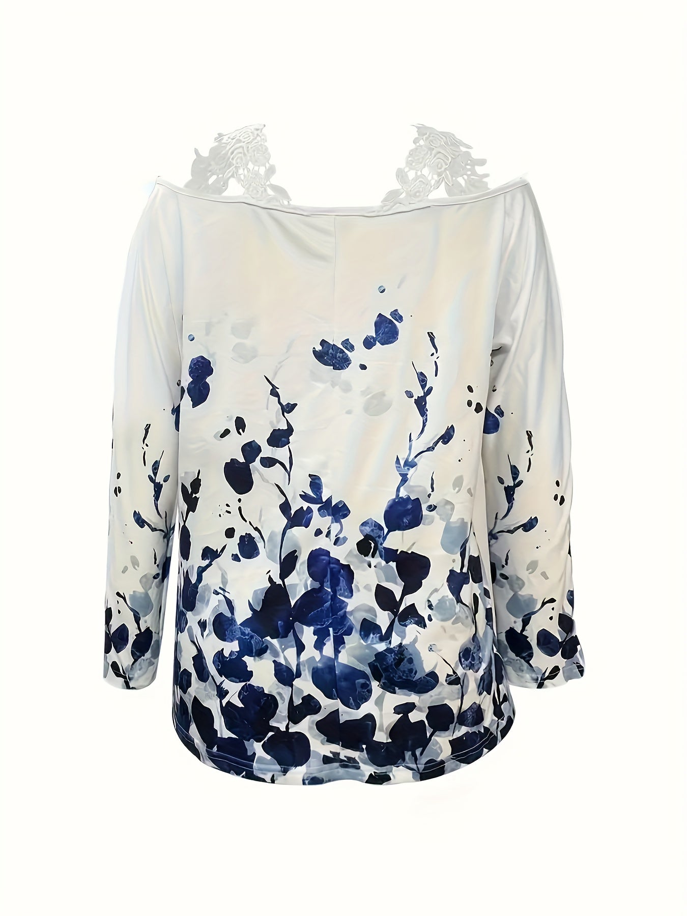 New Off-shoulder Long-sleeved Spring Autumn Lace T-shirt