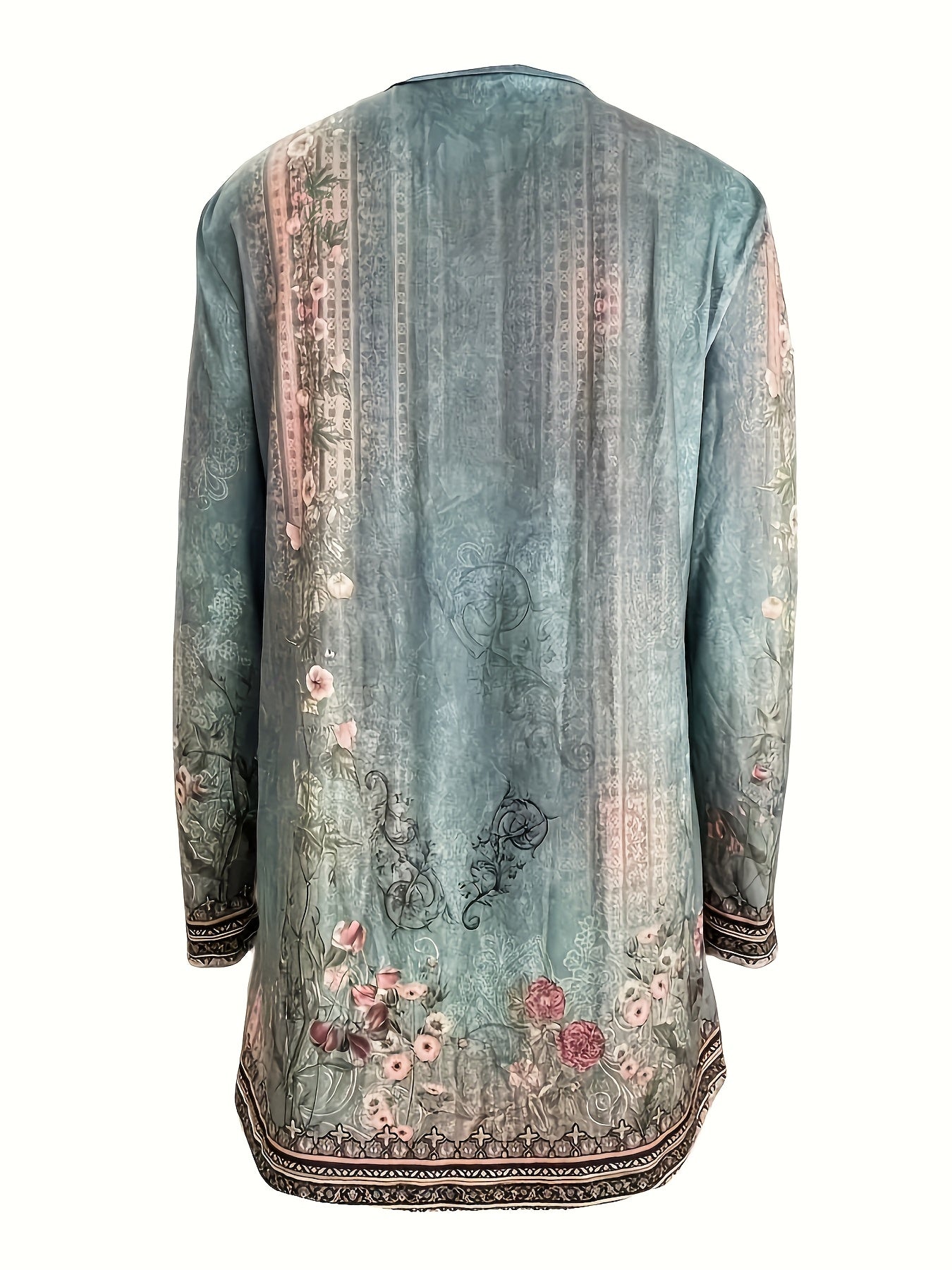 Spring And Autumn New Women Tops Floral Print Cardigan