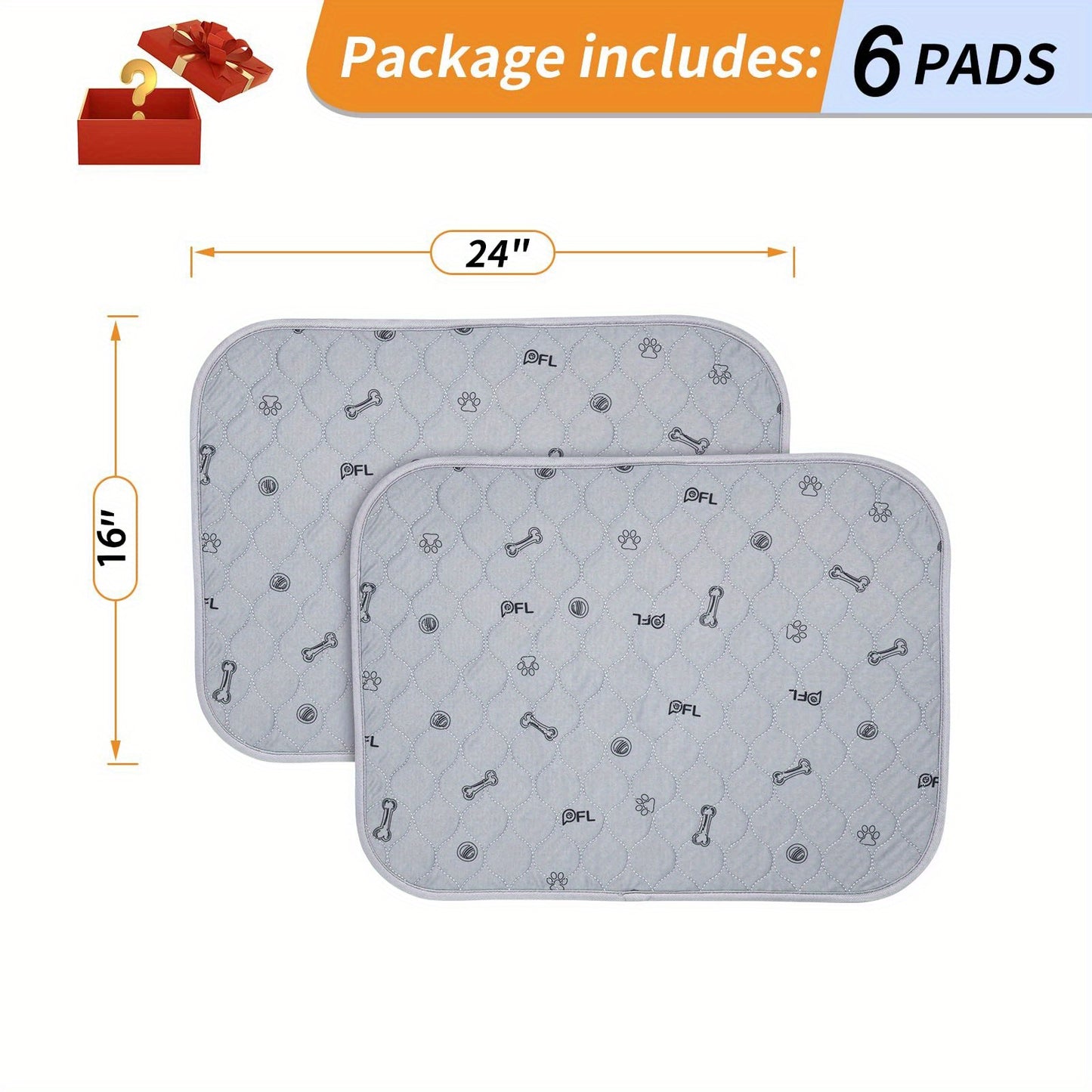 Washable Pee Pads for Dogs, Absorbent Non-Slip Puppy Pads