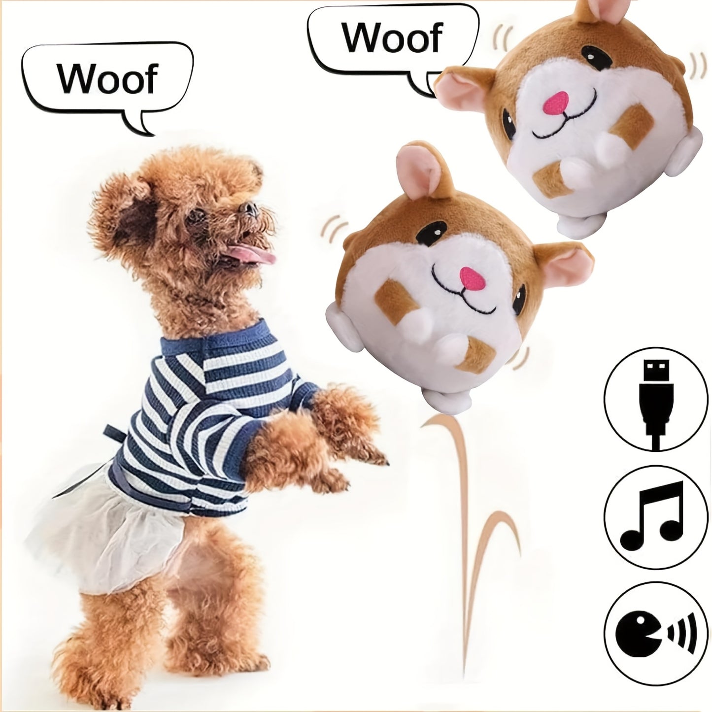 Active Moving Pet Plush Toy for Interactive Dog Fun