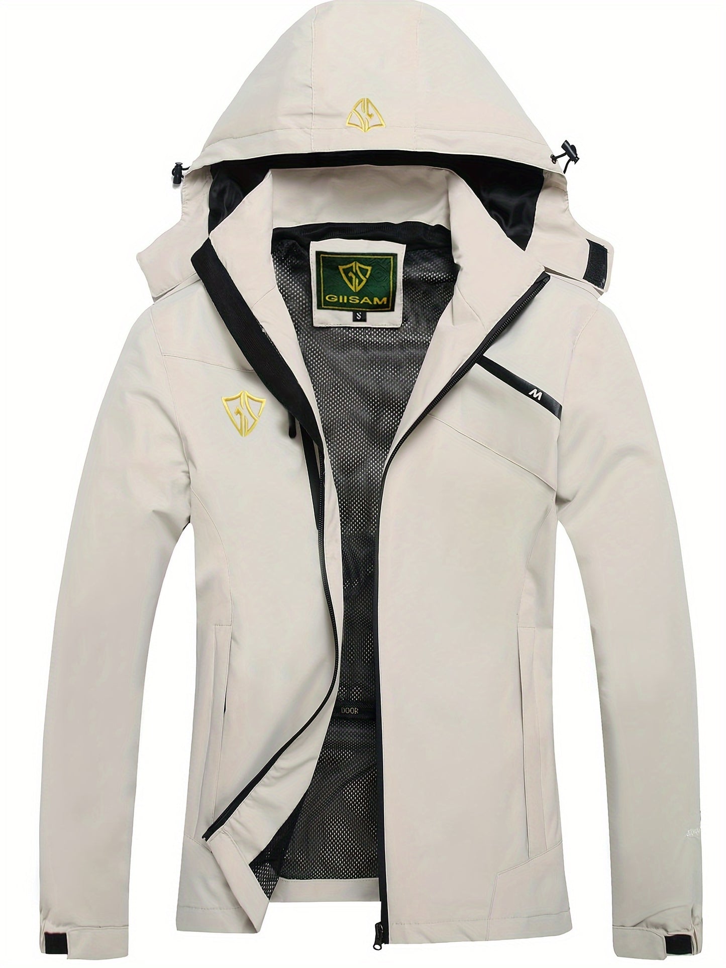 Rain Jacket Women Lightweight High Quality Windbreaker Hooded Zip Raincoat with Pockets Active Travel Outdoor Fashion