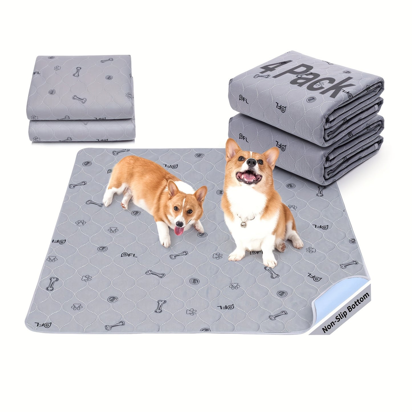 Washable Pee Pads for Dogs, Absorbent Non-Slip Puppy Pads