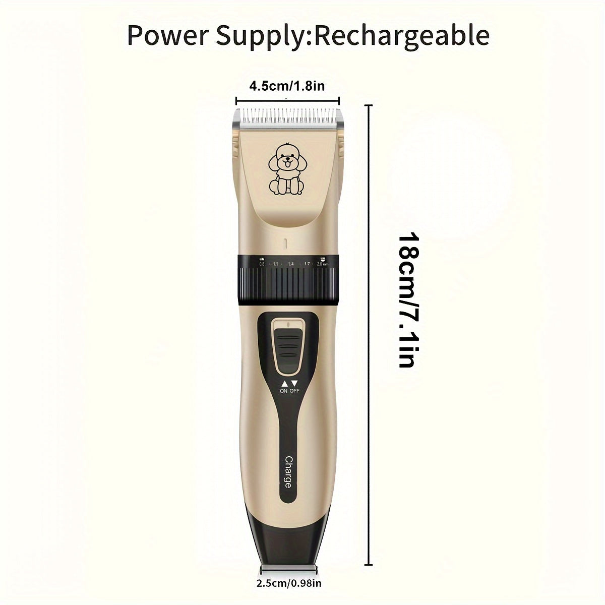 Low-Noise Professional Cordless Pet Grooming Clipper