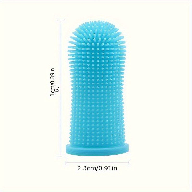 Dog Toothbrush 360 Degree Brushing Kit Cat Toothbrush Dog Teeth Cleaning Finger Toothbrush for Small and Large Pets 2 Pack Without Battery