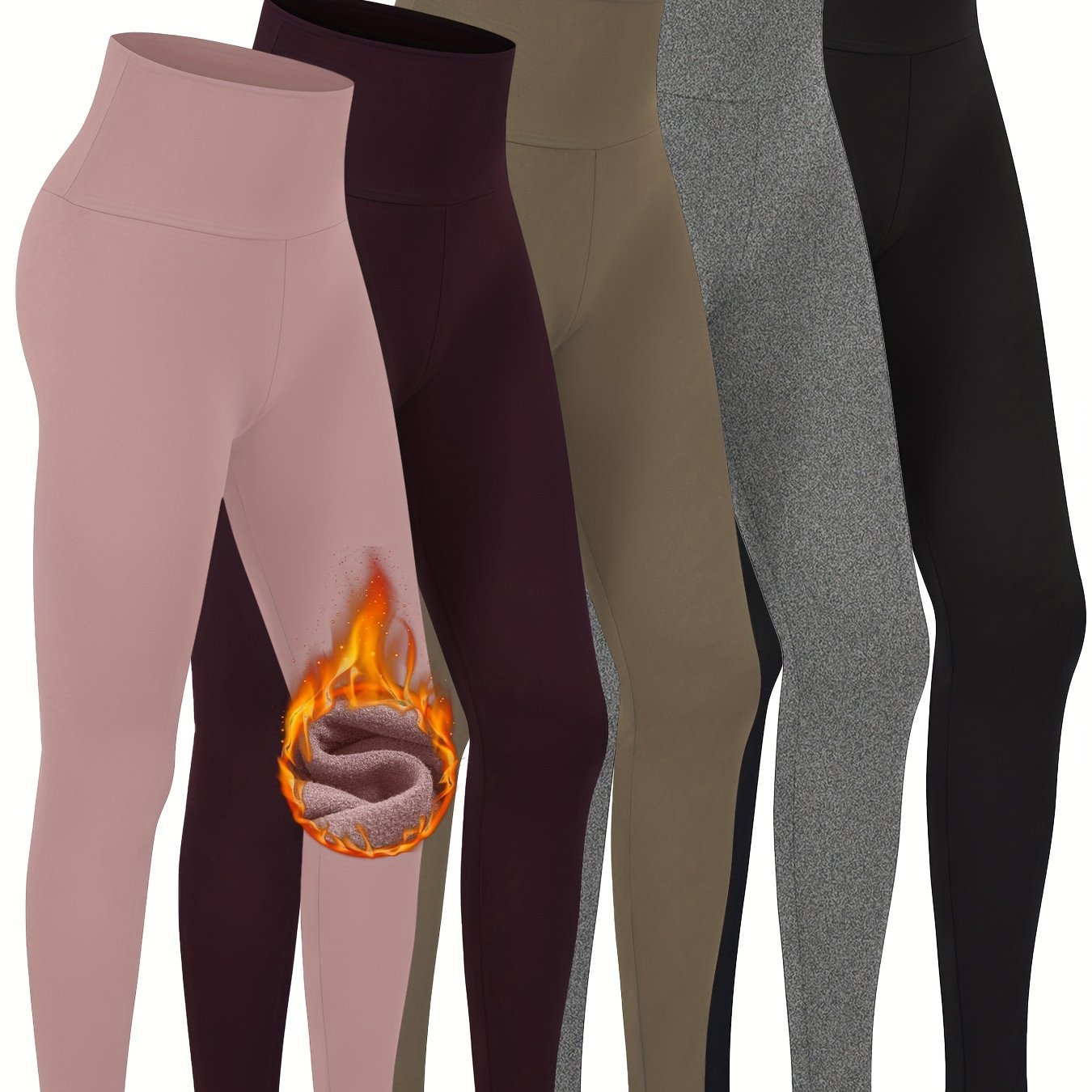 Warm Thermal High Waisted Leggings by Dynamic Deals Direct