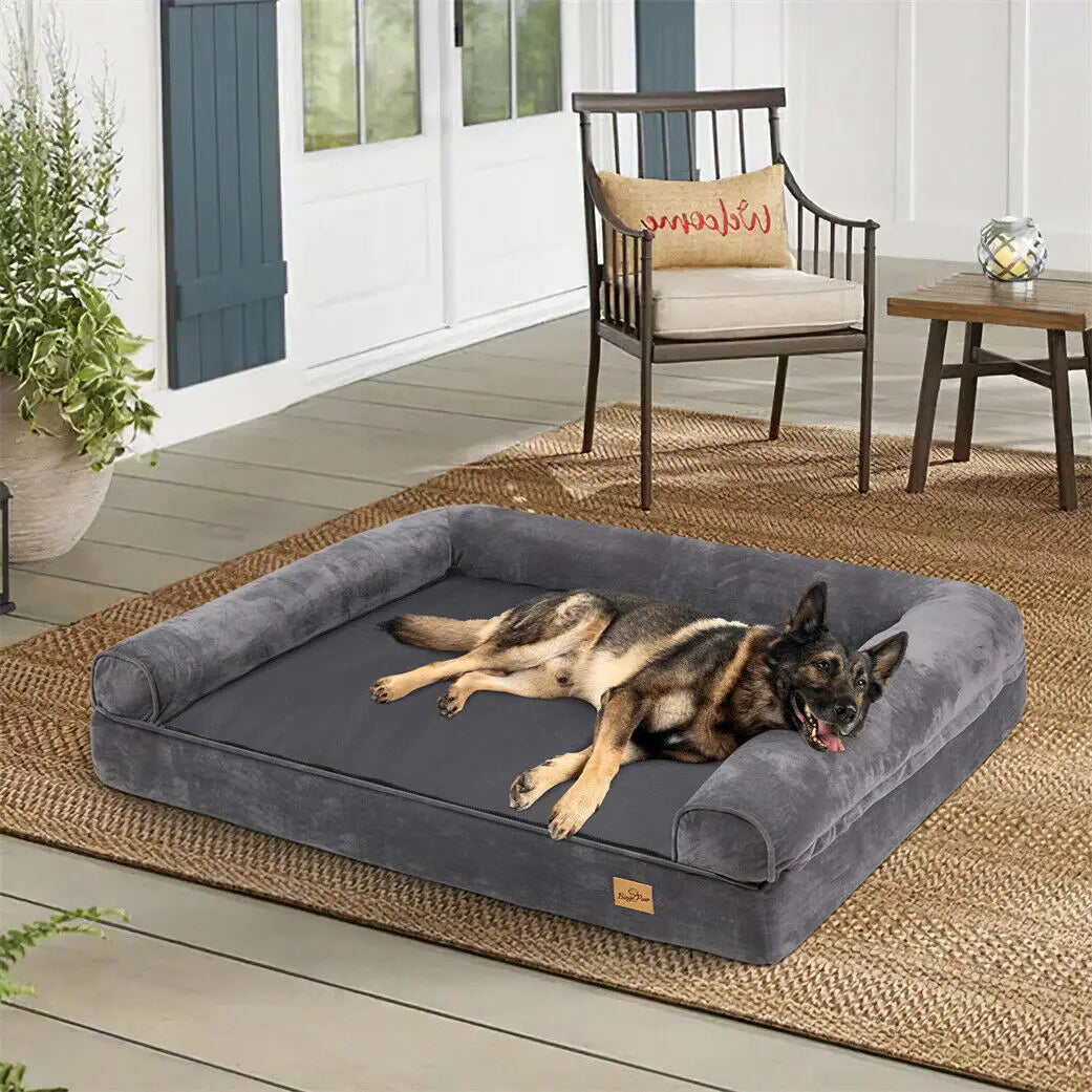Extra Large Orthopedic Pet bed with Removable Washable Cover Soft Sponge Foam