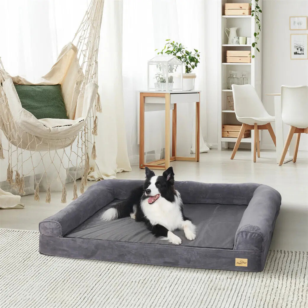 Extra Large Orthopedic Pet bed with Removable Washable Cover Soft Sponge Foam