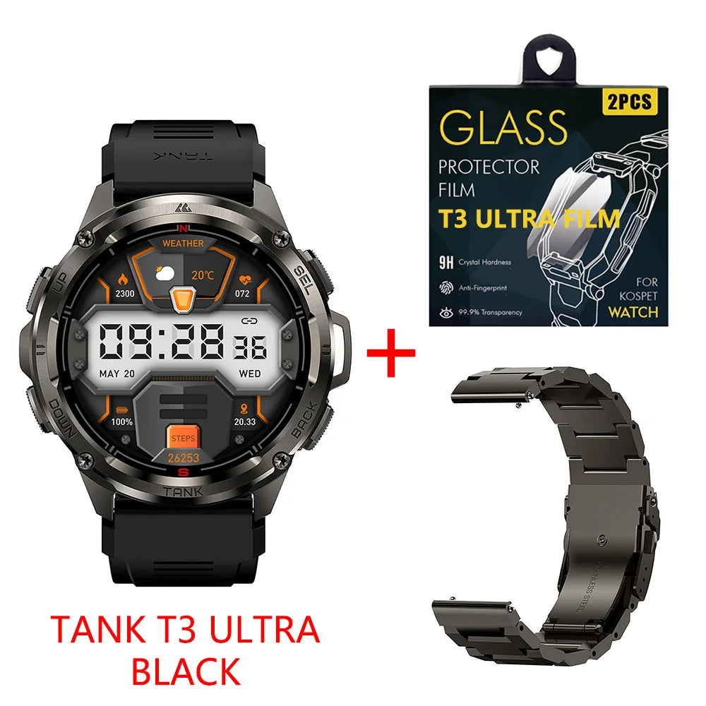 2024 NEW TANK T3 Ultra GPS Smart Watches For Men Women Waterproof Fitness Digital Bluetooth Watches