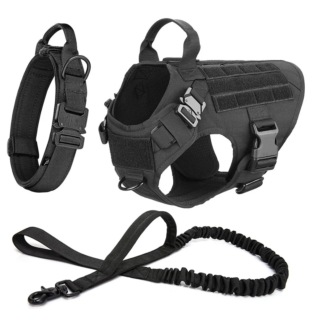 Large Dog Harness And Leash Training Walking Vest Set