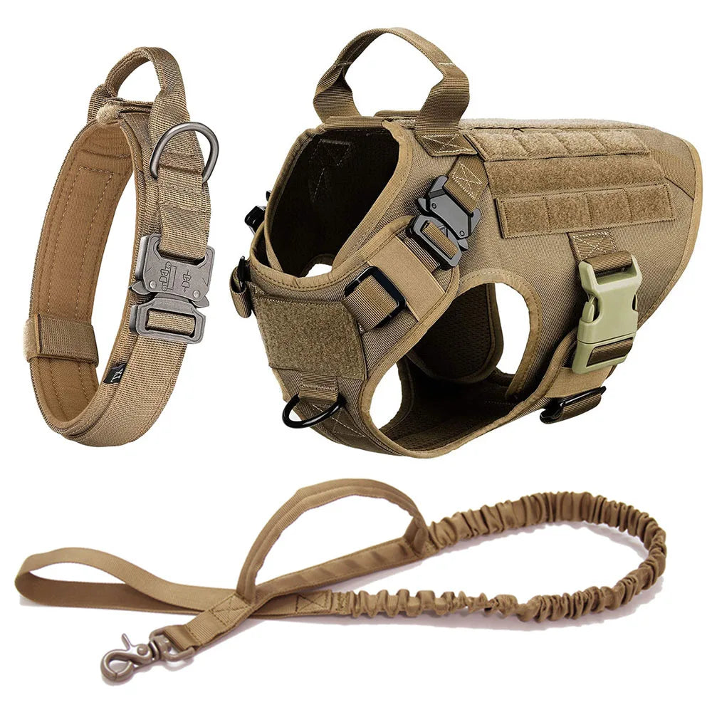 Large Dog Harness And Leash Training Walking Vest Set