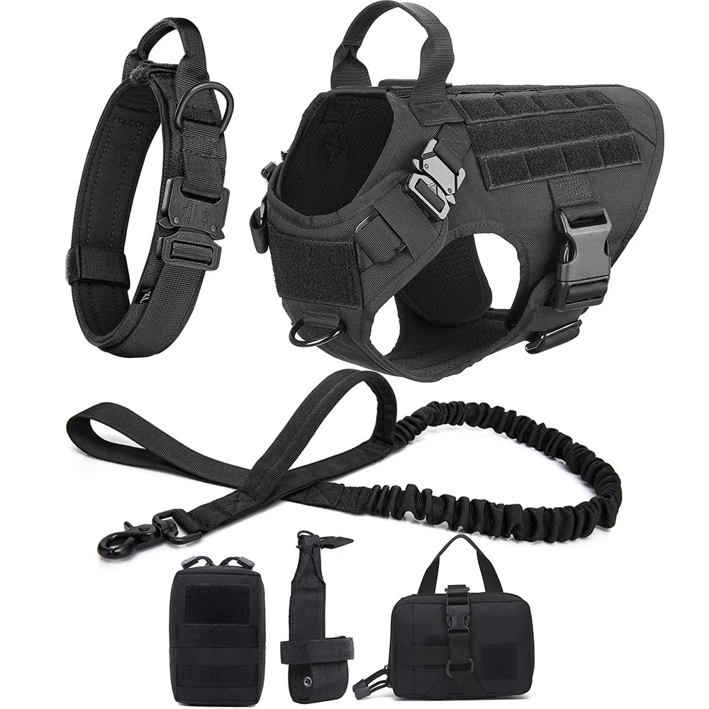 Large Dog Harness And Leash Training Walking Vest Set