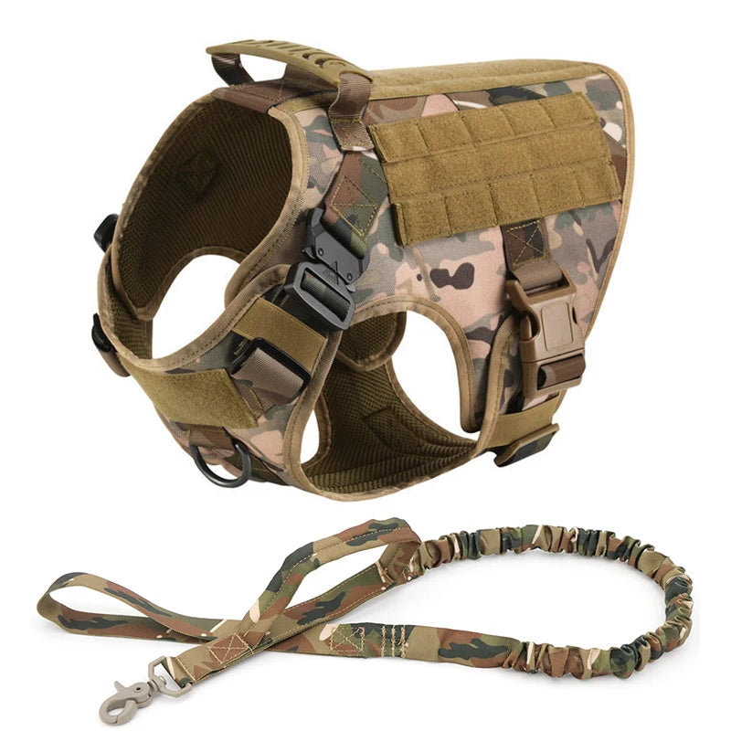 Large Dog Harness And Leash Training Walking Vest Set