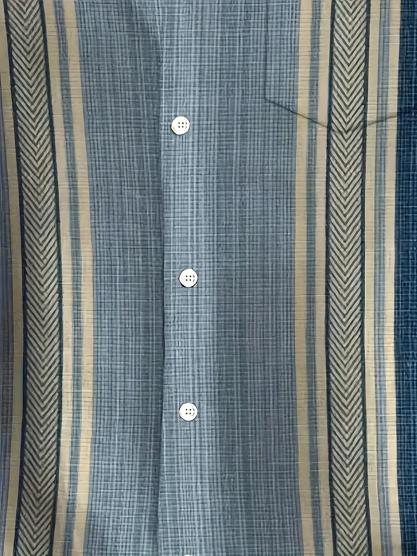 Summer Breathable Men's Short Sleeve Striped Shirt - Casual Button-Up for Vacation & Outdoor Activities