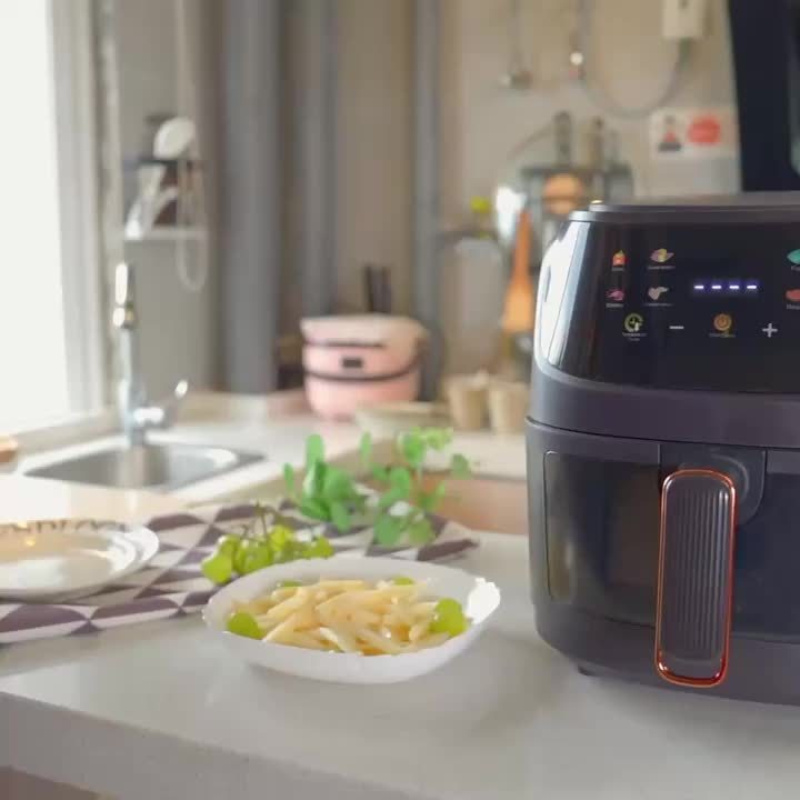 Electric Air Fryer Oven with Smart Cooking Programs, Large Capacity Multifunctional Touch Control