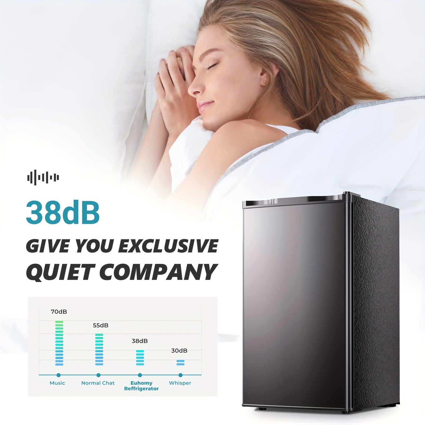 3.2 Cu.Ft Compact Mini Fridge with Freezer Energy Saving Design