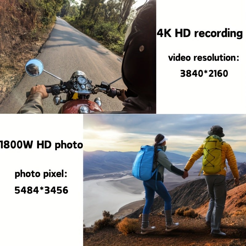 4K HD Smart Glasses Camera USB Rechargeable 180-Min Battery Life