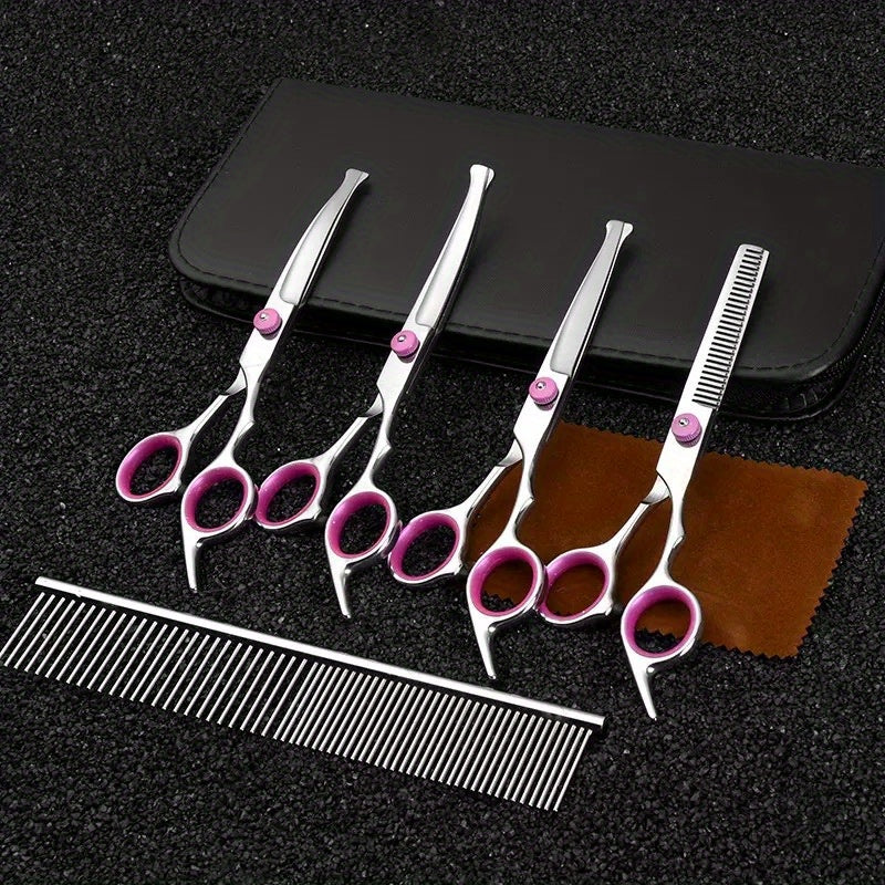 5-in-1 Professional Dog Beauty Scissors Knife Set for Pets
