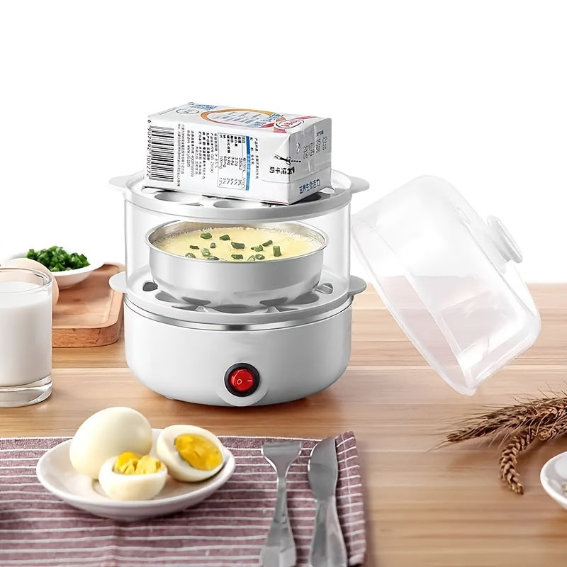 1pc Stainless Steel Electric Egg Cooker for Easy Boiled Eggs