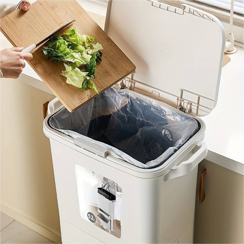 1pc Large Capacity Classified Multi-Tier Trash Can for Separation