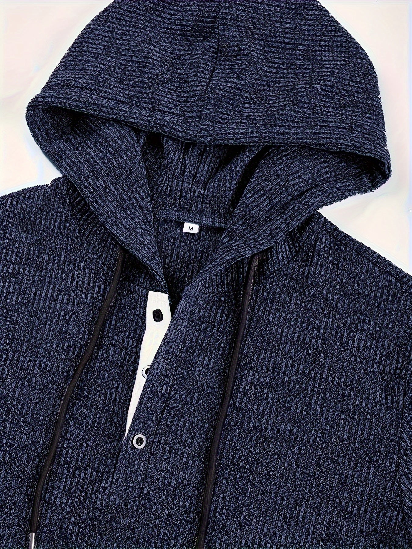 Men's Color Block Hooded Henley Shirt by VM