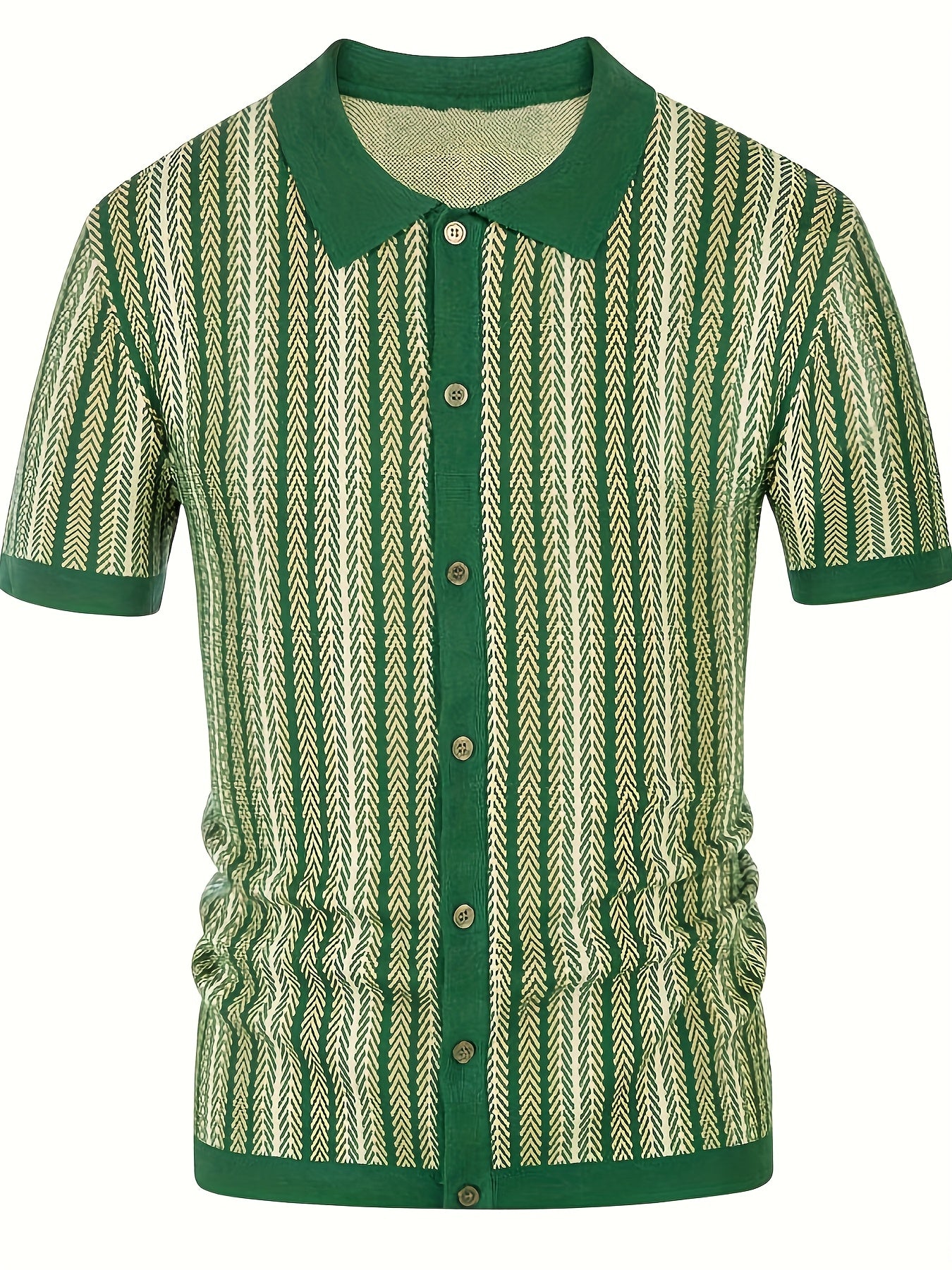 European And American Thick Men's Casual Short Sleeved Cardigan