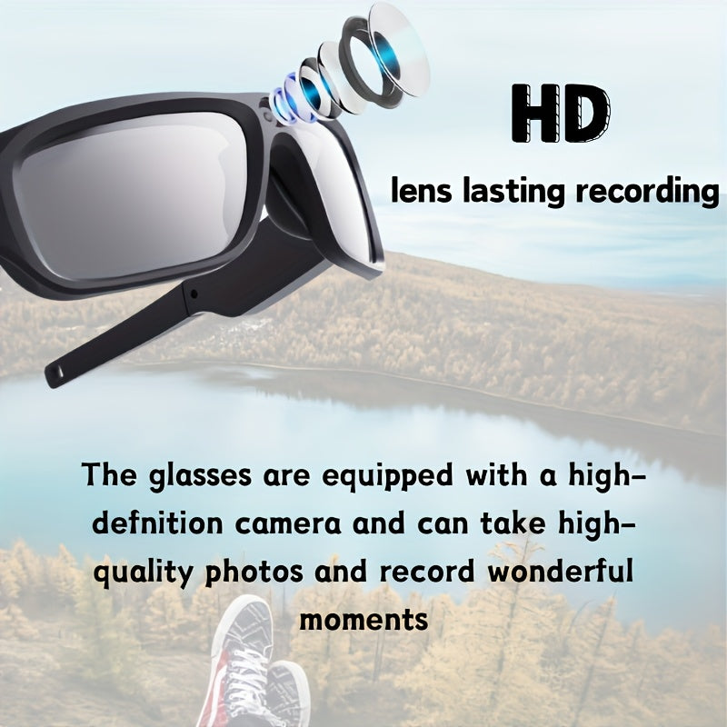 4K HD Smart Glasses Camera USB Rechargeable 180-Min Battery Life