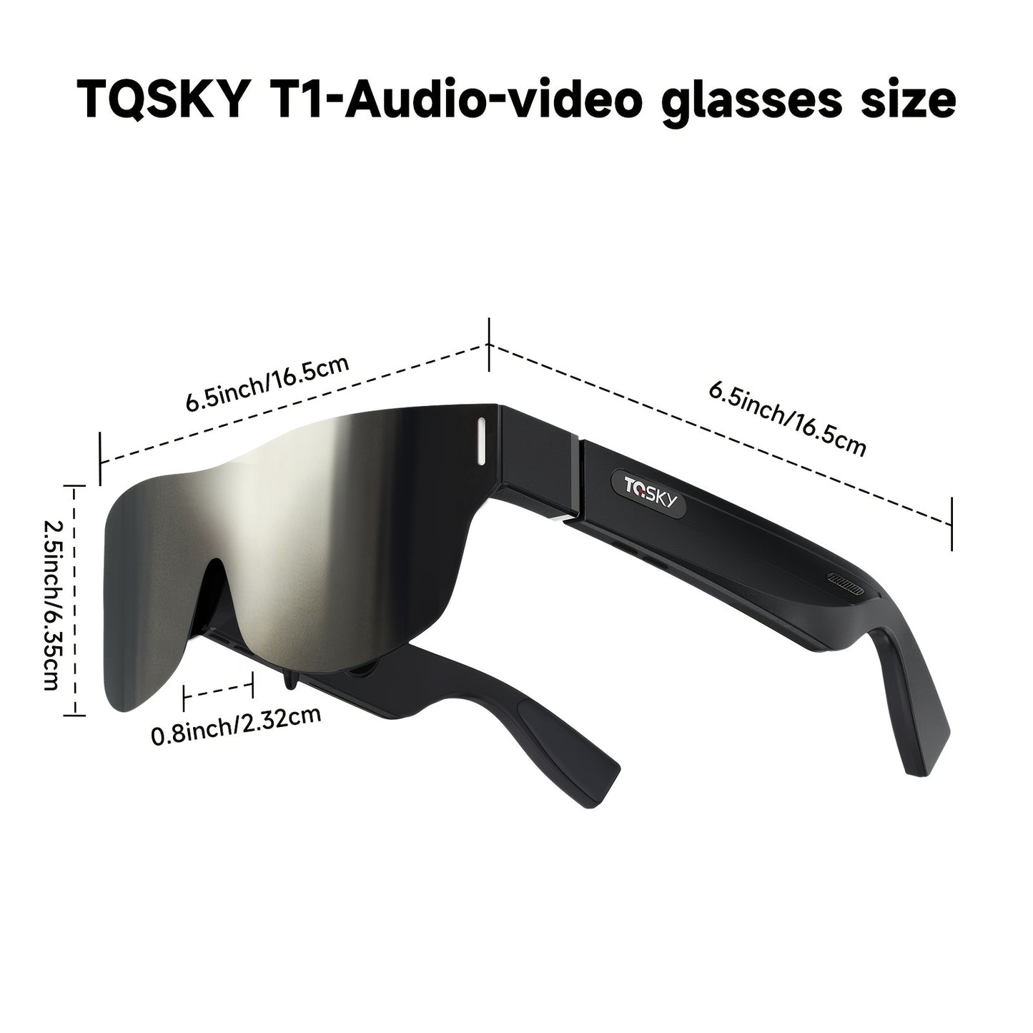 T1 AR Smart Glasses, 150 Inch OLED Virtual Display