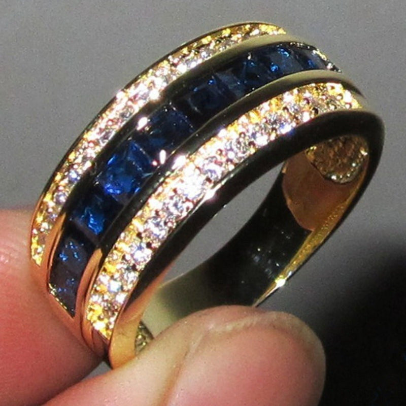 Men's Business Ring With Cubic Zirconia Stylish Design