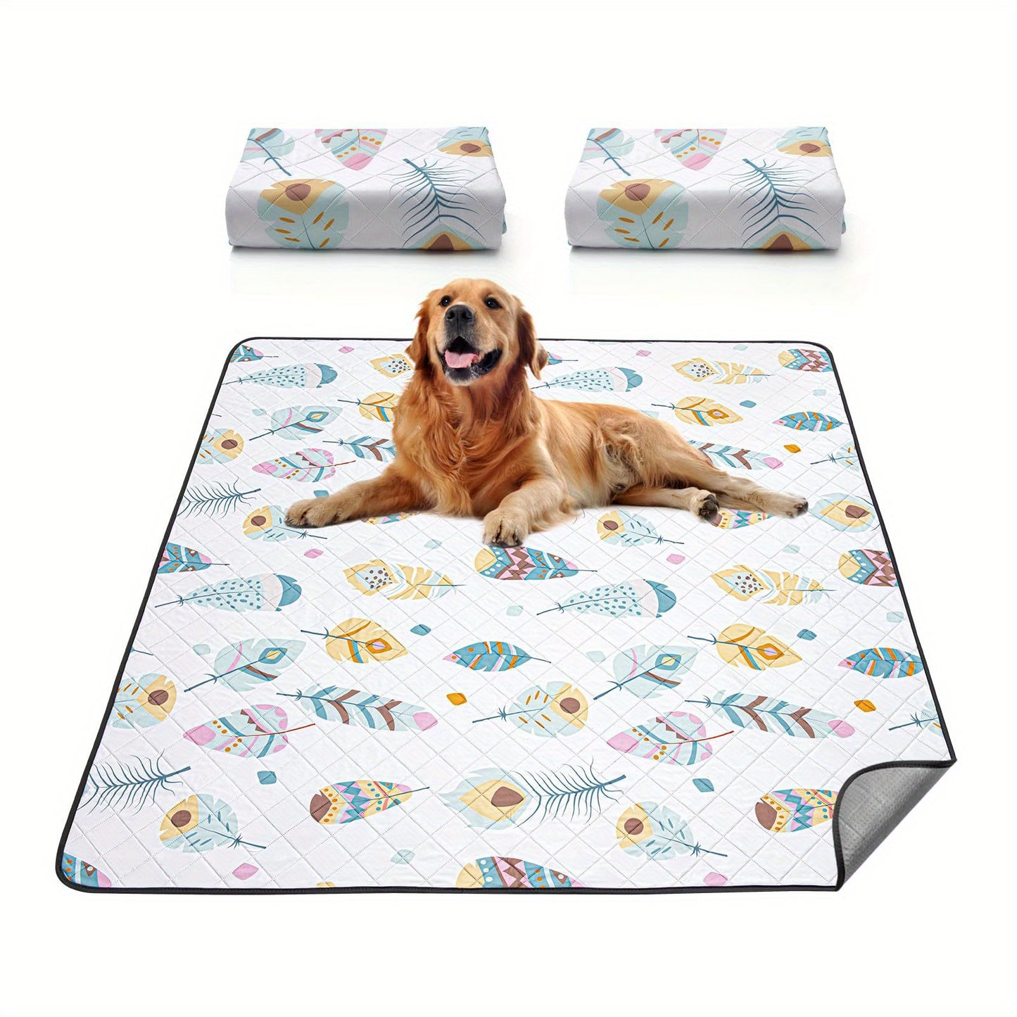 LOOBANI Washable Dog Pee Pads 2 Pack Leak Proof Non Slip