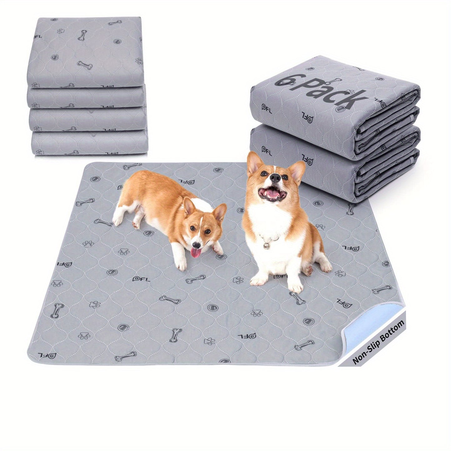 Washable Pee Pads for Dogs, Absorbent Non-Slip Puppy Pads