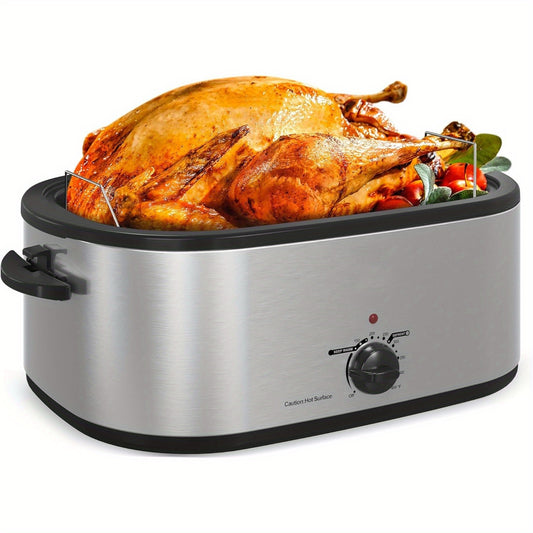 28 Quart Electric Roaster Pan With Self-Basting Lid 28LB