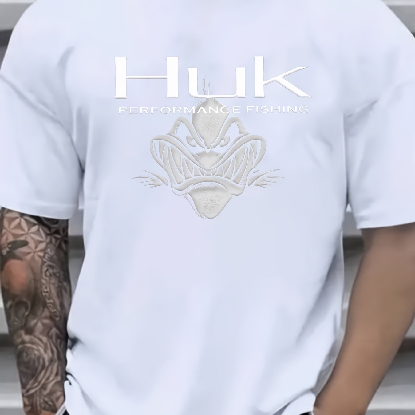 Men's HUK Performance Fishing Graphic T-Shirt - Black Casual Summer Outdoor Wear