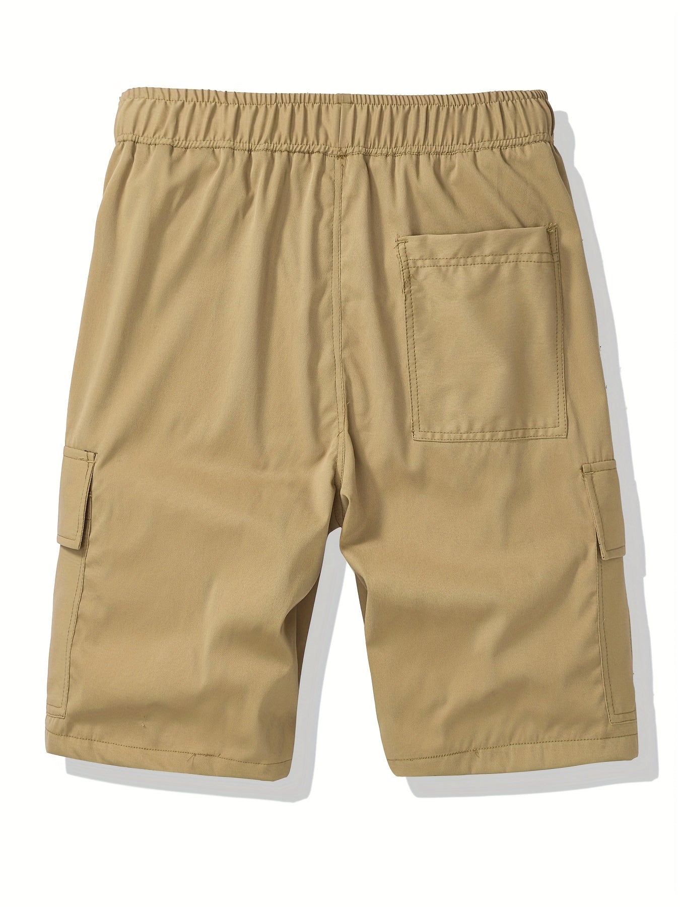 3 Piece Men's Outdoor Cargo Shorts with Adjustable Drawstring Waist and Multiple Pockets Loose Fit Casual Shorts for Hiking Running Spring Summer Fall Black Dark Gray Tan