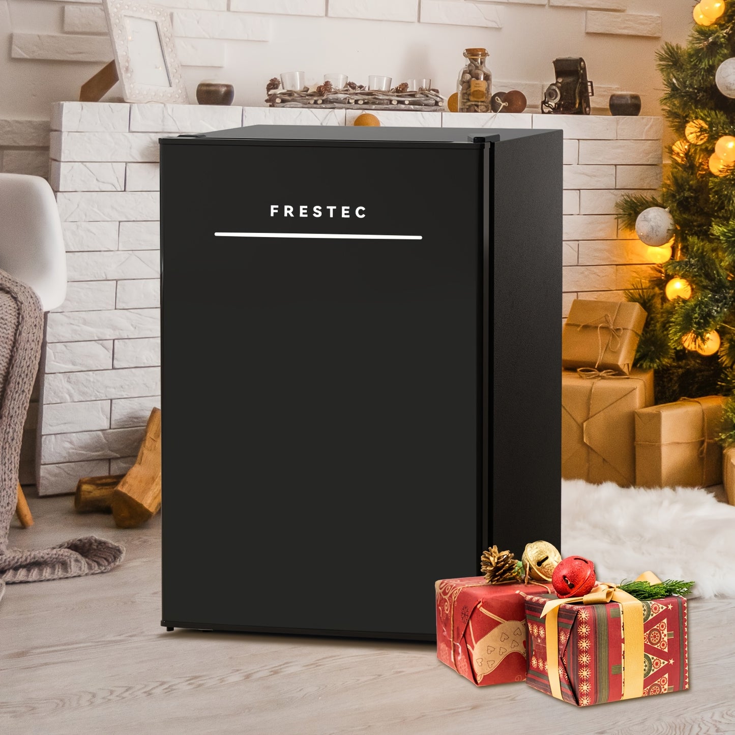 Frestec 3.5 Cubic Feet Mini Fridge With Freezer Compartment