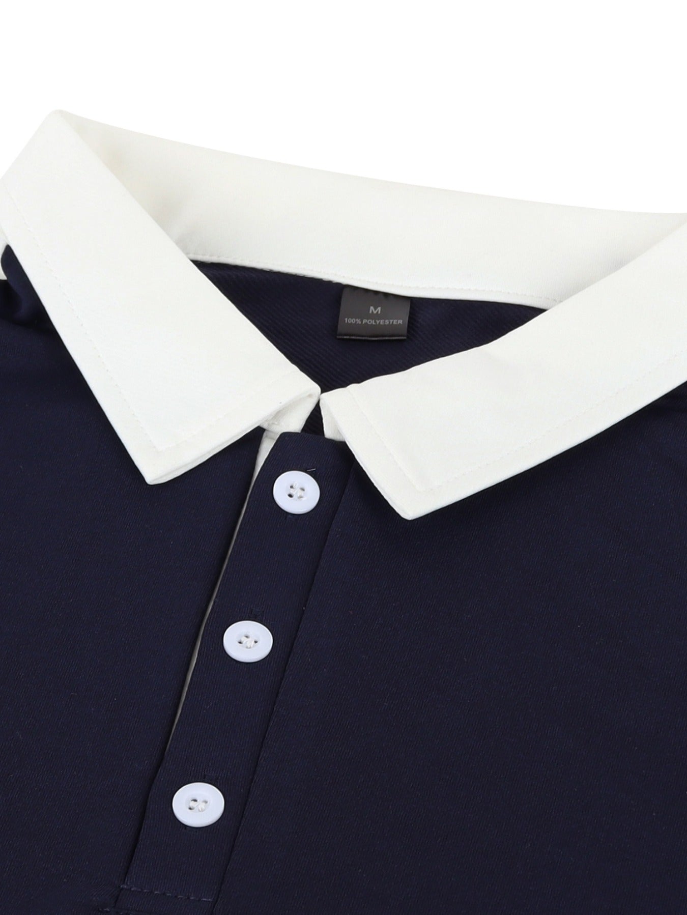 Men's Classic Retro Striped Shirt - Short Sleeve Navy Blue