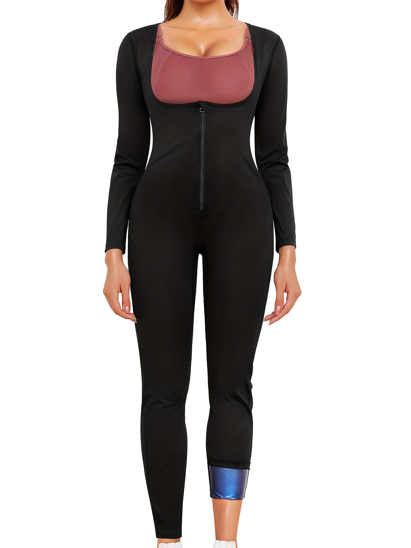 Junlan Full Body Sauna Suit Sweat Jumpsuit Waist Trainers for Women Workout Sweat Suit