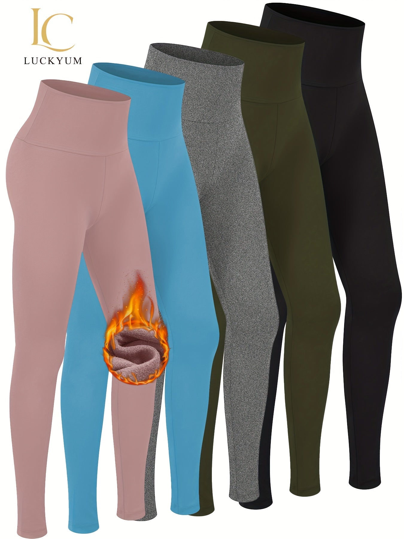 Warm Thermal High Waisted Leggings by Dynamic Deals Direct