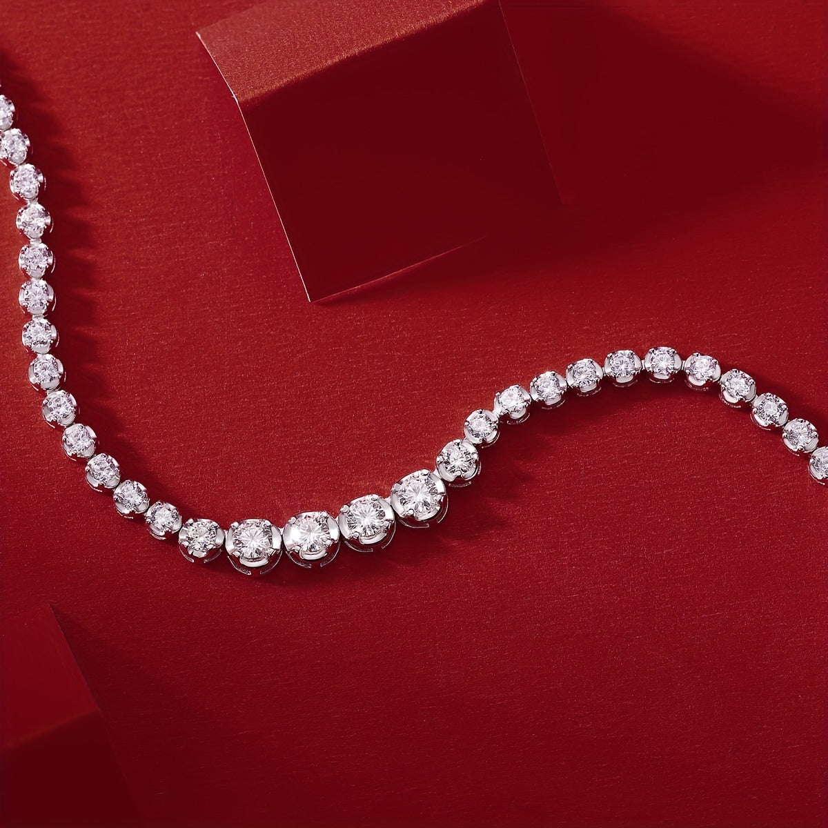 S925 Silver 18k Gold Plated Moissanite Necklace Blazing