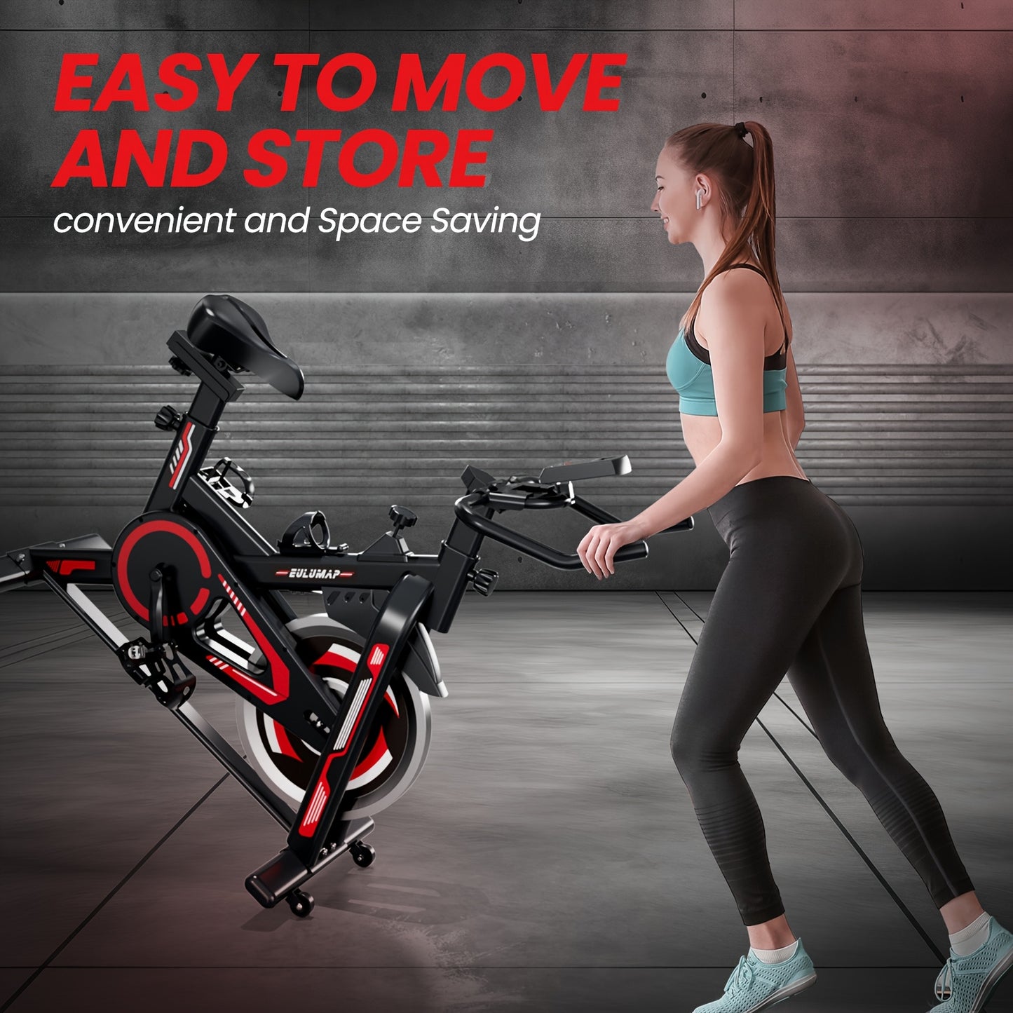 Exercise Bike with Digital Display & Comfortable Seat Cushion