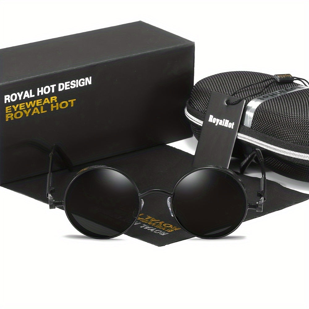 RoyalHot Polarized Round Frame Punk Fashion Glasses For Outdoor