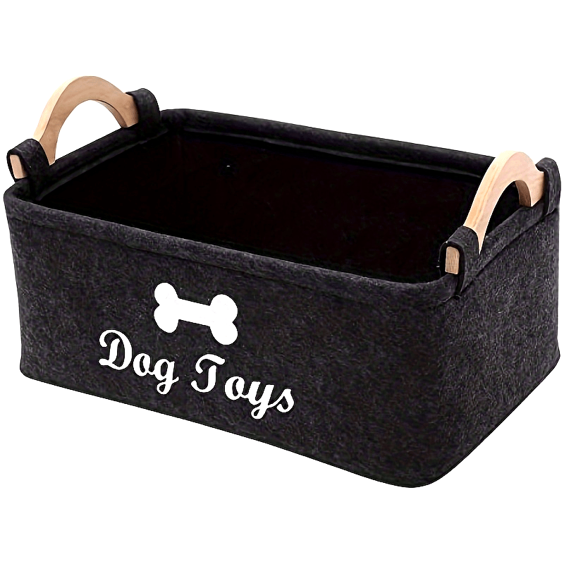 Perfect Pet Storage Basket Chest Organizer Felt Dog Toy Box