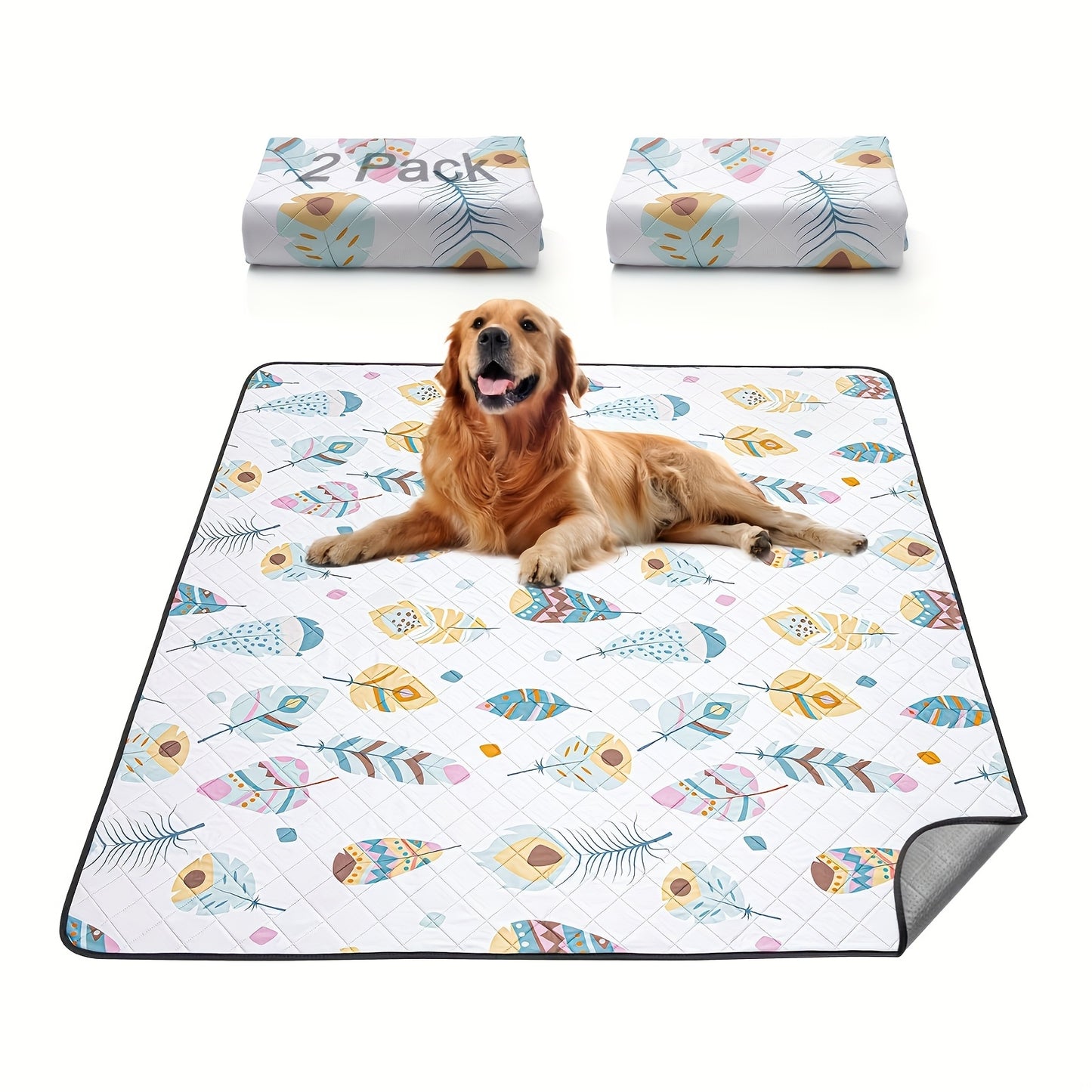 LOOBANI Washable Dog Pee Pads 2 Pack Leak Proof Non Slip