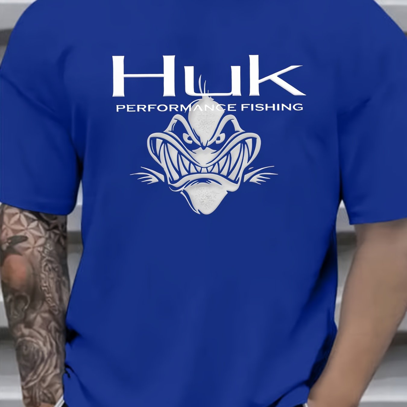 Men's HUK Performance Fishing Graphic T-Shirt - Black Casual Summer Outdoor Wear