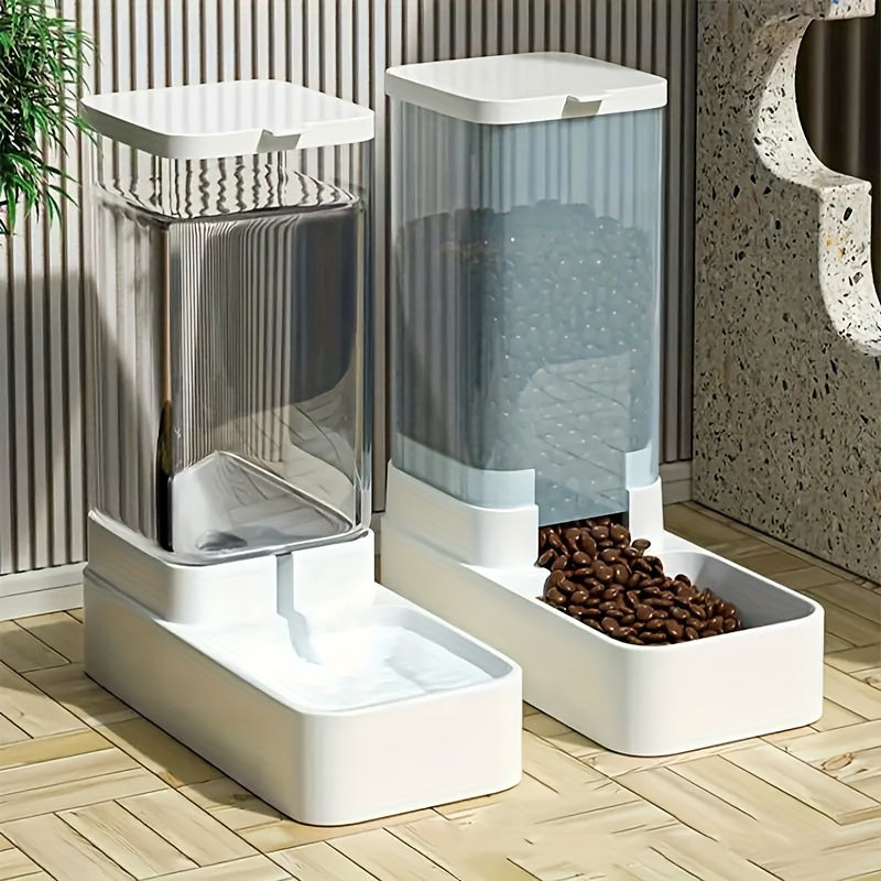 Automatic Gravity Dog & Cat Feeder and Water Dispenser Set