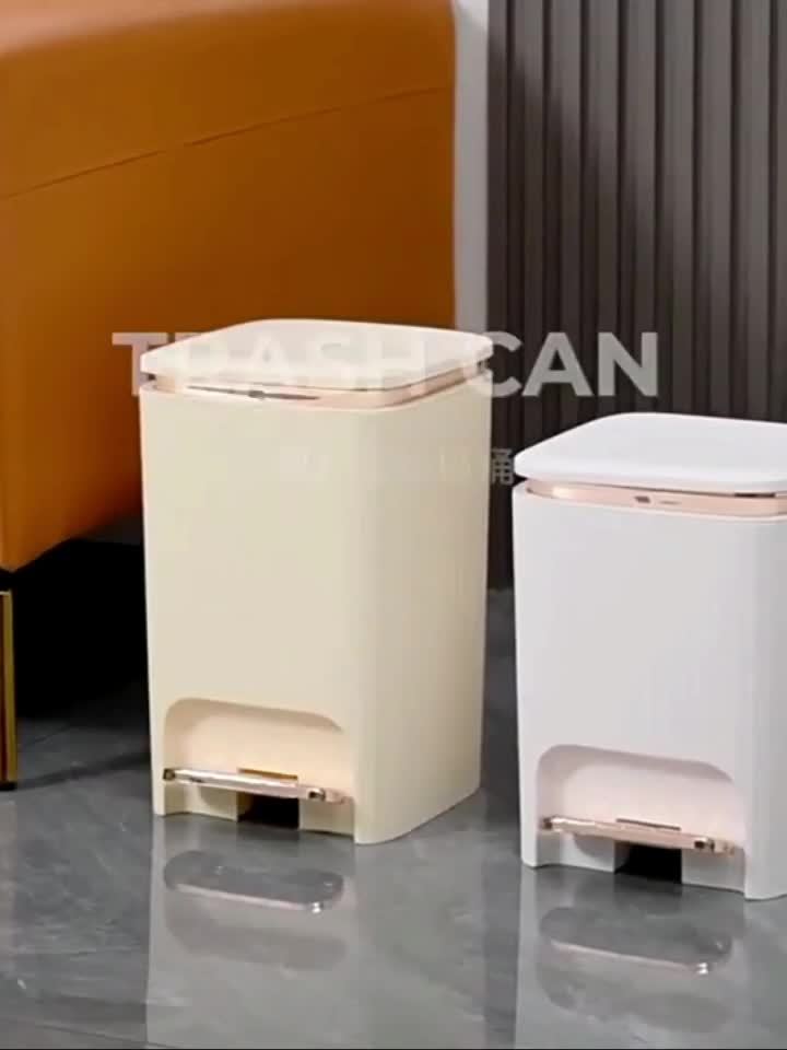 Luxury Large-Capacity Foot Pedal Trash Can with Odor Seal