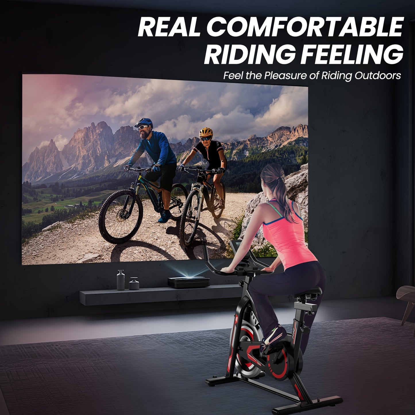 Exercise Bike with Digital Display & Comfortable Seat Cushion