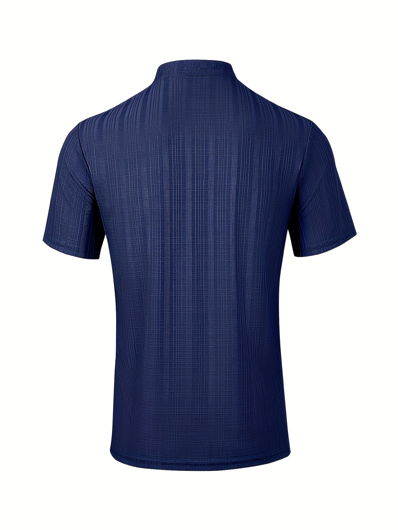 Men'S Solid Color Short-Sleeve Shirt with a Casual Pocket, Perfect for Summer.