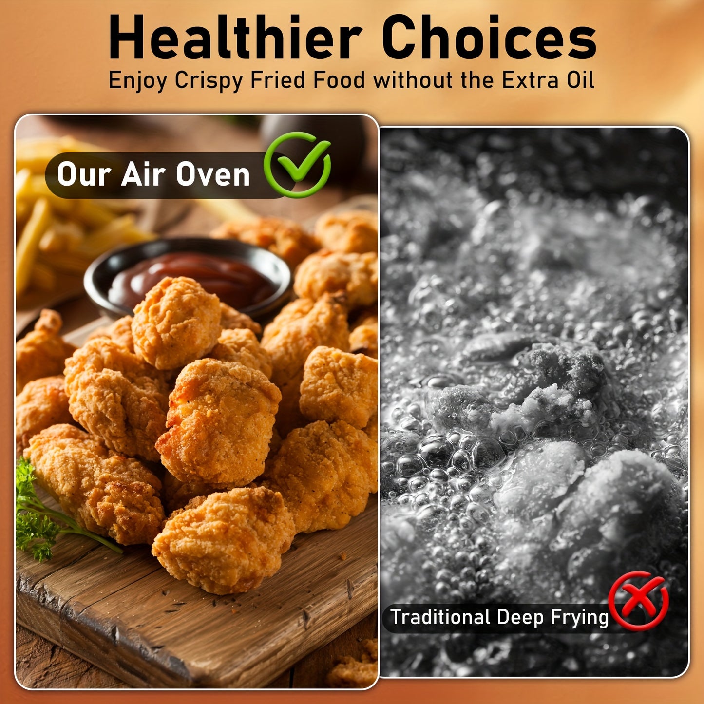 Bluebow 12QT Extra Large Convection Countertop Oven Air Fryer Toaster Oven Combo Roast Bake Broil Reheat Fry Oil Free Stainless Steel LED Digital Touchscreen Visible