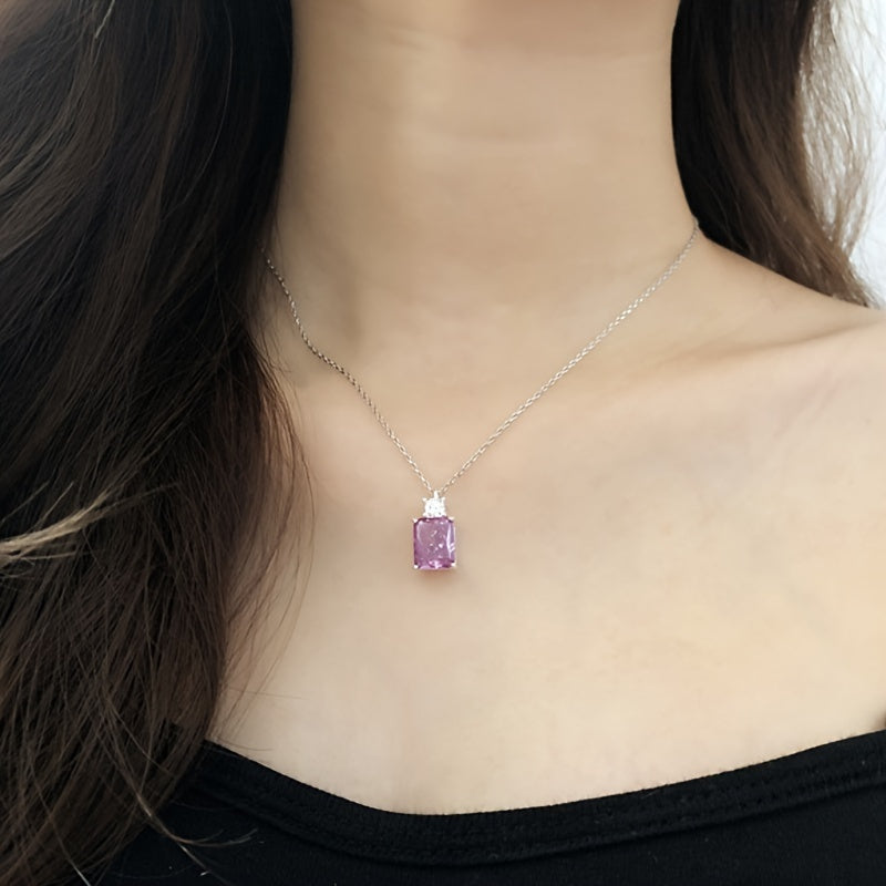 18k Golden Plated 925 Silver Moissanite Pendant Necklace