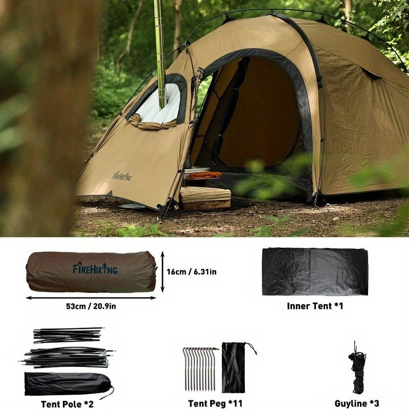 4-Season Portable Hot Tent for 1-2 People Waterproof